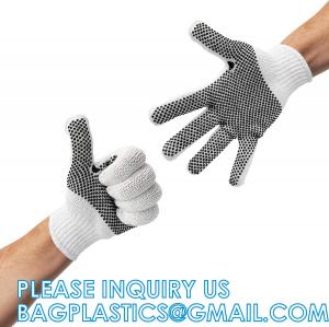 China Cotton PVC Dotted Safety Garden Working Gloves Cotton Working Gloves, Safety Work Gloves for Industrial Work on sale