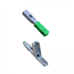 Quality Alligator clip, front bar wedge, SM, 52mm, for drop cable, vertical input, SC/APC Fiber Optic Fast Connector for sale