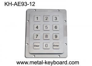 Quality IP65 Waterproof Ruggedized Metal Keypad 12 Keys Industrial Stainless Steel Keypad for sale