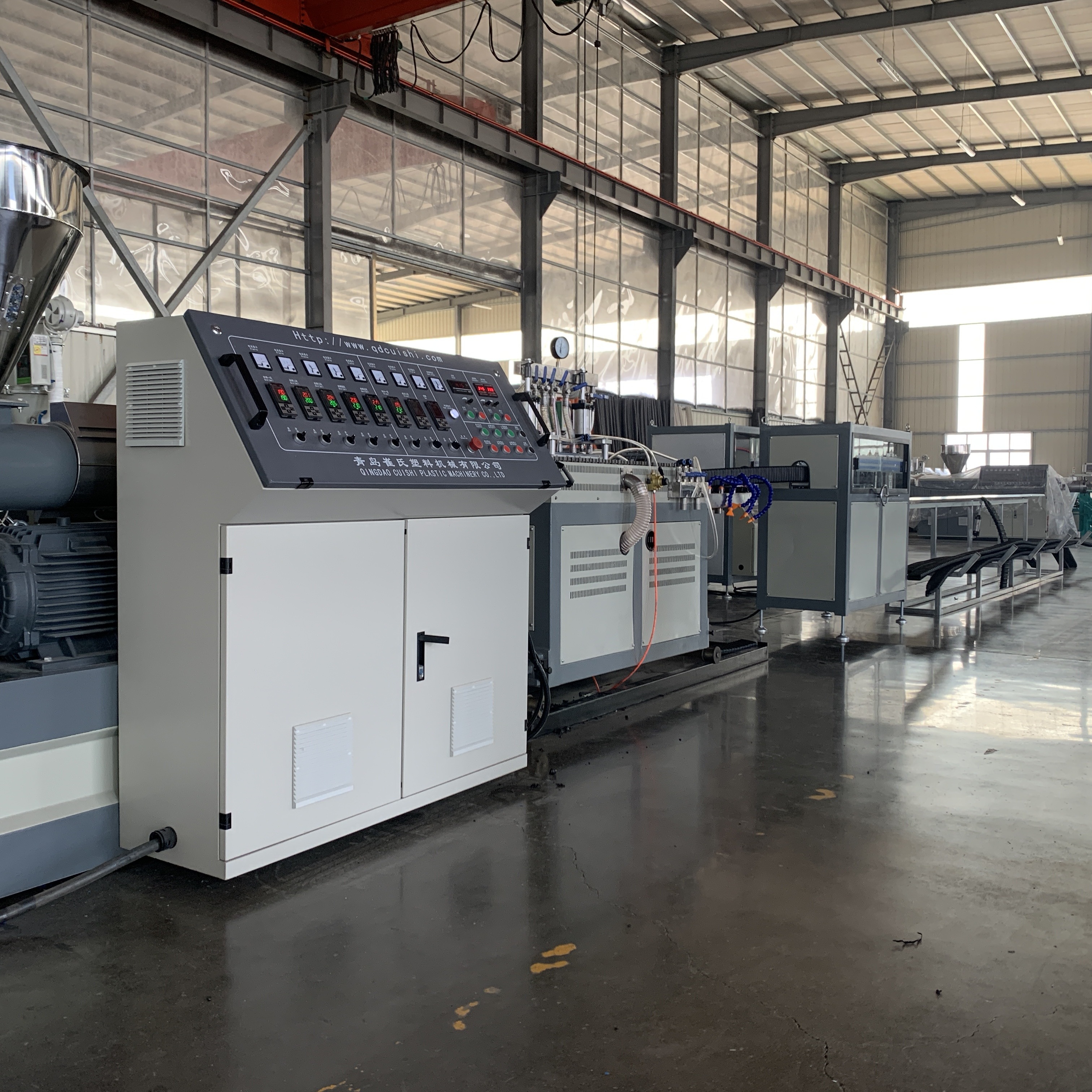 PE Spiral Duct Tube Machine / Prestressed Pipe Extruder / Plastic Pipe Production Line