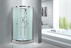 Quality Spacious Extra White Glass Shower Cabins For Country Clubs / Real Estate Property for sale