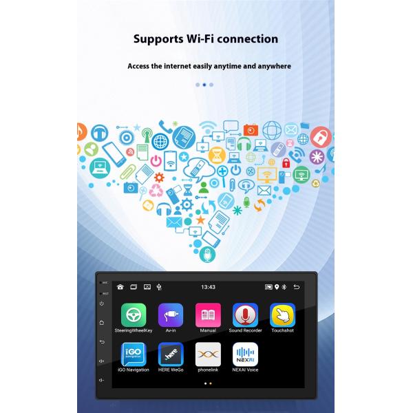 Creatall 7/9/10 Inch All-In-One Android GPS Navigation for Bluetooth Central Control Large Dashboard Reversing Player CarPlay