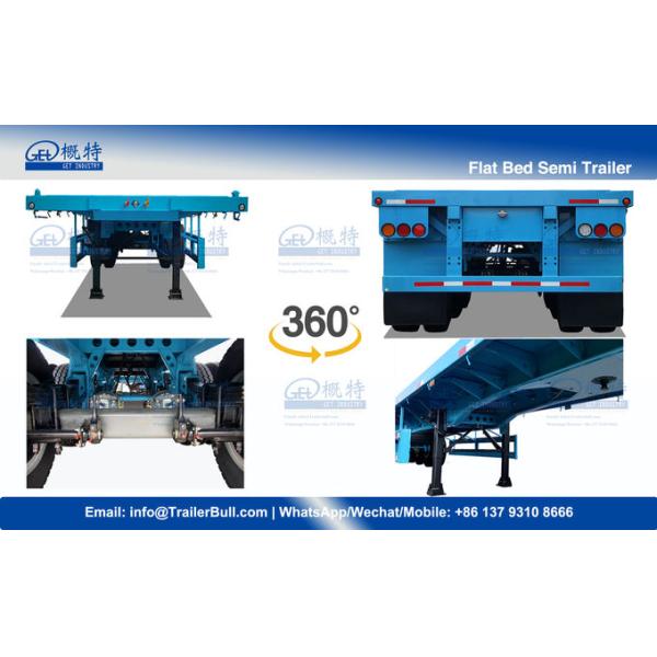 60T Payload 45ft 53ft double Flat deck Low Flatbed Semi Truck Trailer