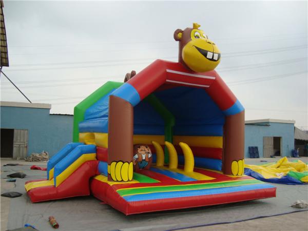 Buy 5 In1 Inflatable Jumping Castle , Screen Printing Monkey Bouncy Castle at wholesale prices