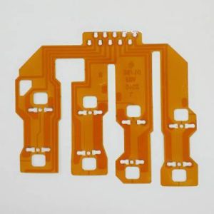 China Mini Holes 0.1mm Flexible PCB Board Yellow Oil HASL Custom Circuit Board on sale