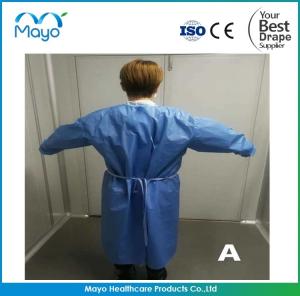 Quality COVID-19 PPE Product Disposable Isolation Gown with CE FDA in stock for sale