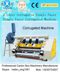 2 Layer Single Facer Corrugated Paper Carton Making Machine Simple Structure