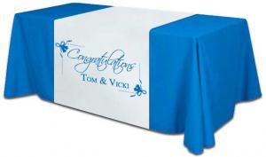 China Display Custom Printed Table Covers , Fabric Promotional Table Covers on sale