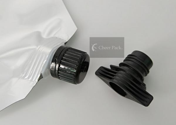 Buy Black Color Screw On Pour Spouts 1.6cm Inner Dia For Liquid Soap Doypack at wholesale prices
