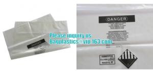 Quality CONSTRUCT FILM, Asbestos bag, clean-up bags, disposable garbage bag thick plastic bag for asbestos for sale