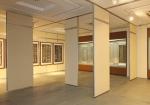 Wooden Surface Folding Operable Partition Walls For Office With Sliding Doors