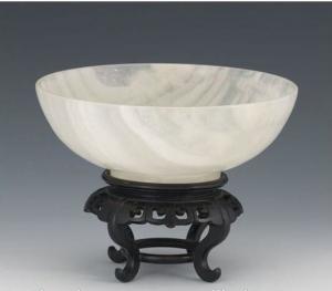Quality Natural Stone 24 White Onyx Stone Bathroom Vessel Sink for sale