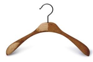 Quality Betterall 38cm Length Custom Color Polished Chrome Ball End Hook Widen Shoulder Oak Wooden Clothes Hanger for sale