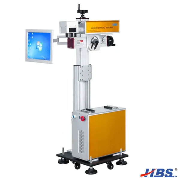 20W 30W 50W Production Line Flying Fiber Laser Marking Machine Printer