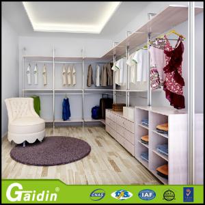 China Cheap modern elegant design bedroom furniture aluminum pole accessories easy assemble wardrobe closet on sale
