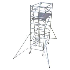 Quality Construction Folding Aluminium Scaffold Tower Complied With EN 1004 Standards for sale