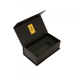 China Gold Black Cardboard Rigid Perfume Packaging Luxury Scent Box on sale