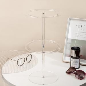 China Elegant 2 Layers Sunglasses Display Stand Rack 360 Degree Rotating Glasses Holder on sale