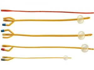 China Medical 2 Way Antimicrobial Silicone Coated Latex Foley Catheter Male Fr12-26 on sale