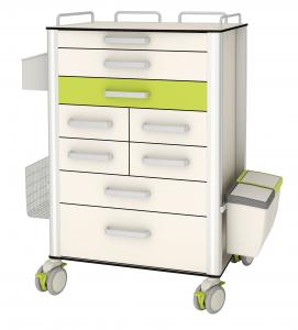 China Aluminium Alloy Movable Medication Dispensing Trolley on sale