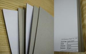 China Rigid Gray Paperboard Single Side Coated Duplex Board Grey Back 1550gsm Stiffness on sale