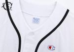 Embroider Champion Logo Jersey Sportswear T Shirt Baseball Team White Color