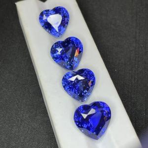 Quality Al2O3 Ocean Blue Sapphire Emerald Stones , Blue Stone Abrasion Resistance for sale