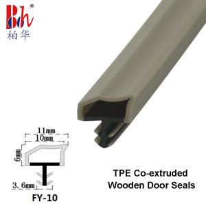 Quality High Resilience Wooden Door Seal Strips Door Weatherstripings Gray Oak Color 10*6mm for sale