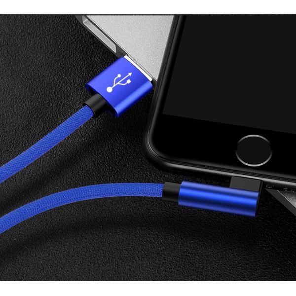 Braided Usb Mini B Charging Cable 2.0 Universal 8 Pins Connector 90 Degree Angle