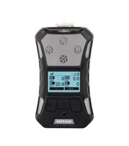Quality Safegas Portable Gas Detector CH4 H2S CO O2 NH3 5 In 1 Imported Sensor IECEX Certificated With Alarm Function for sale