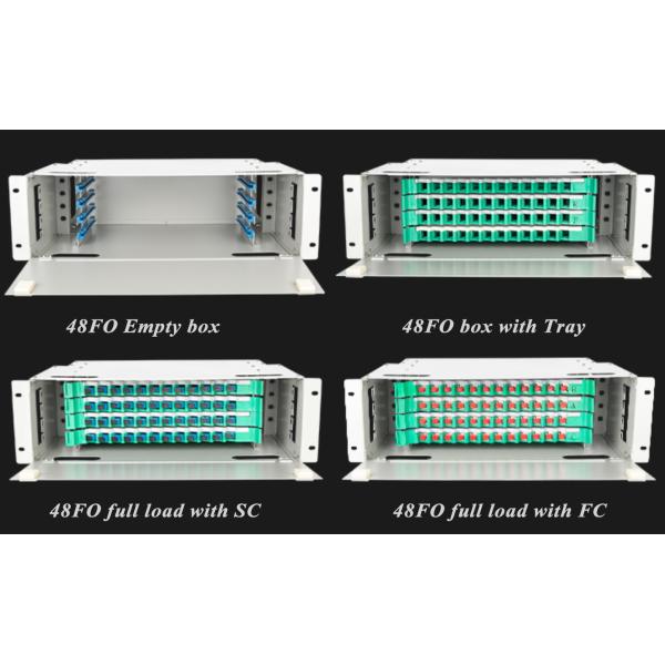 19'' Fiber Optic Patch Panel Distribution Box 144 Core ODF Unit / 144fo For Cabinet