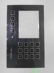 China Custom PC PET Membrane Control Panel With Clean Window Full Key Emboss SGS on sale
