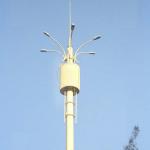 HDG Telescopic Telecommunication Towers , Monopole Cell Tower With Lights