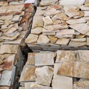 Quality 3D Natural Marble Stones Random Rusty Slate Meshed Flagstone Outdoor Garden Flooring Pavers Wall Tiles for sale