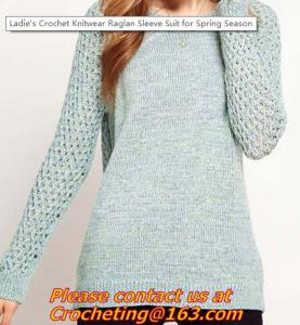 Crochet sweater, Lady's Hollow Out Crocheted Pullover O Neck Long Sleeve Casual Knitted Slim Women Sweater
