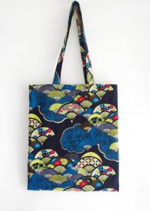 Colorful fan print tote bag, national style canvas shoulder bag,lady shopping carrier bag