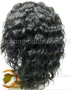 Human Hair Front Lace Wigs Deep Curly Natural Color 1b# Fast Delivery