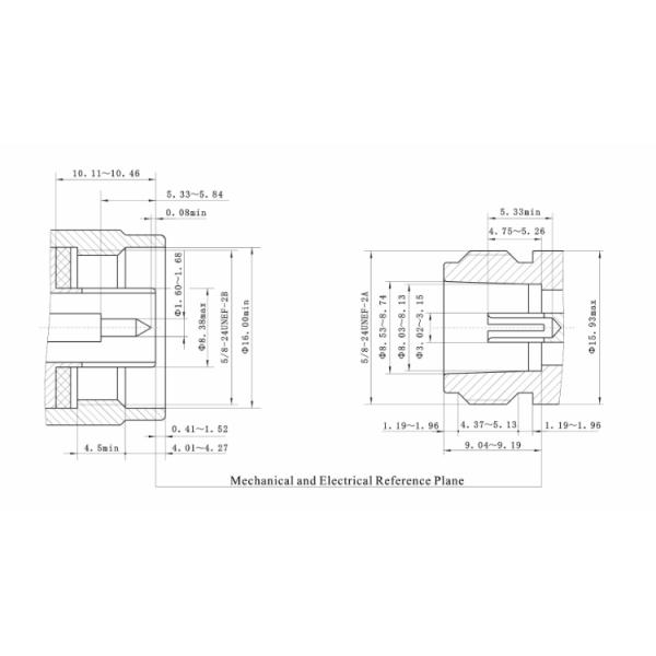 Bulkhead Nickel Plated N Type RF Connector Threaded Coupling Coaxial Connector