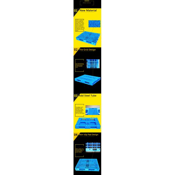 Blue Solid Deck Hdpe Plastic Pallets Made From Recycled Plastic