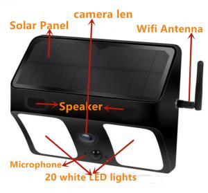 Quality 1080P PIR Motion LED Light Hidden IP Camera / APP Live Remote Control Light Camera for sale