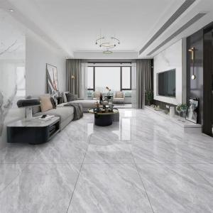 Quality Gray Marble Polished Porcelain Tile High Glossy for Interior Living Room Kitchen for sale