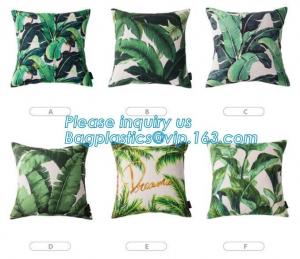 Quality Tropical Leaf Latest Design Digital Printing , Cushion Cover Decorative Pillow Covers for sale