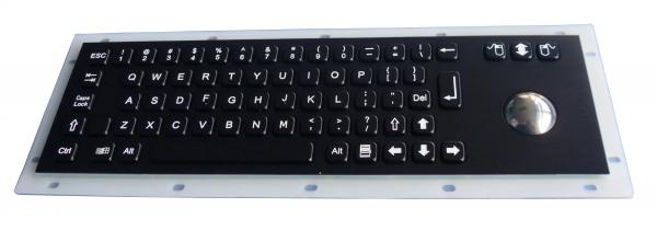 Buy IP65 Rated Custom Black Metal Keyboard with integrated mechanical optical trackball at wholesale prices