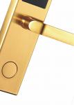 PVD Gold Modern House LOCK Hotel Entrance Lock with Card / Card Open