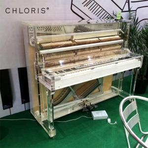 Quality Acrylic upright piano HU-123A transparent vertical piano with acrylic piano bench for sale