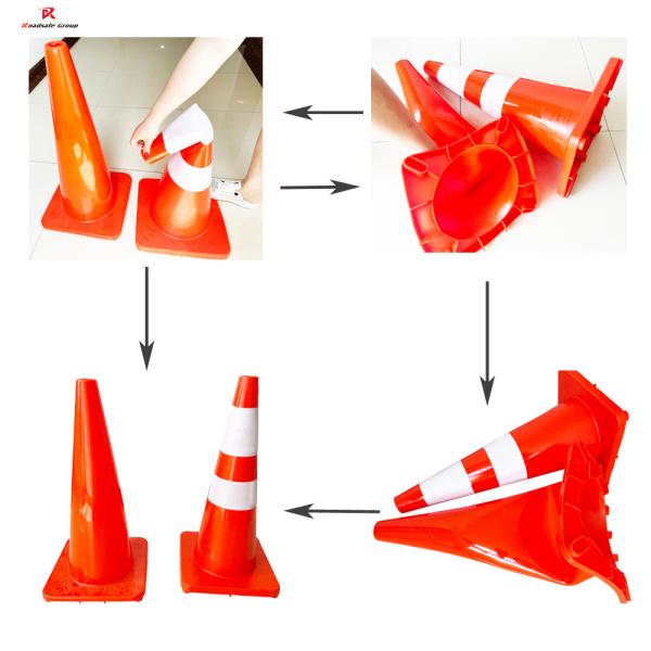PVC 28inch Safety Barrier Cones For Traffic Control 700mm Road Safety Barrier