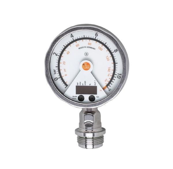 Buy PG2794 Flush Pressure Sensor With Analog Display Ifm Rotatable Display With LED Bar Graph For Switch Point Indication at wholesale prices