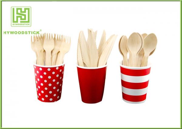 Buy 14cm Eco Friendly Cutlery Compostable Dinnerware Wooden Party Spoons For Children at wholesale prices