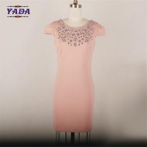 Quality Sexy backless bodycon slim fit ladies high fashion dress casual wear dresses plus size women clothing with crystal beaded for sale