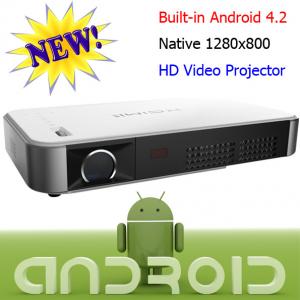 China Real 720P Android Wifi Wireless Projector For Cinema Office Using 2D To 3D Proyector on sale